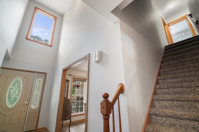 10 Hillside Ave, New Gretna, NJ 08087 - entrance foyer featuring healthy amount of natural light, a high ceiling, and stairs