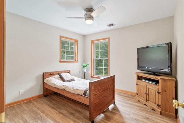 10 Hillside Ave, New Gretna, NJ 08087 - bedroom featuring light wood finished floors and ceiling fan