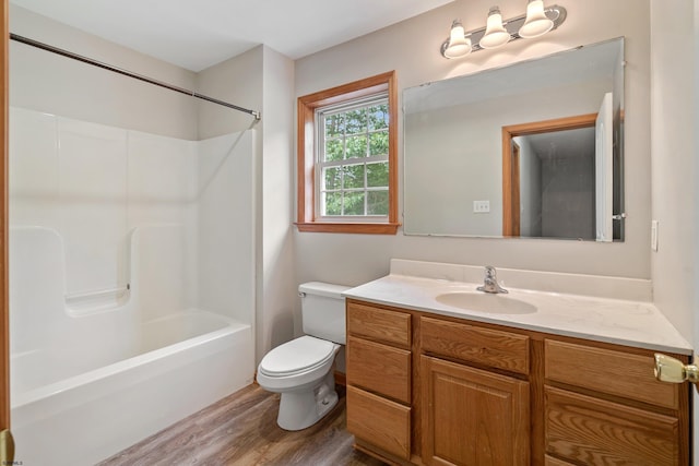 10 Hillside Ave, New Gretna, NJ 08087 - full bathroom with wood finished floors, vanity, and washtub / shower combination