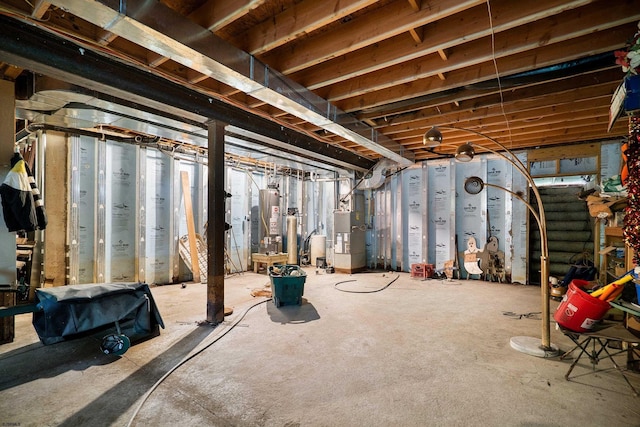 10 Hillside Ave, New Gretna, NJ 08087 - unfinished basement with gas water heater and heating unit