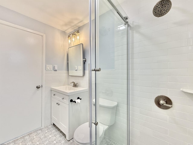 3400 W Brigantine Ave Unit 3, Brigantine, NJ 08203 - full bathroom with tiled shower, vanity, and tile walls