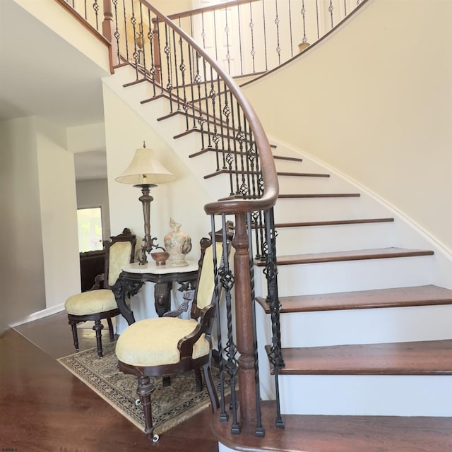 2453 Lahn Ln, Mays Landing, NJ 08330 - stairway with wood finished floors and baseboards