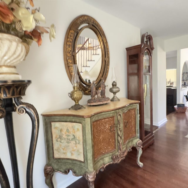 2453 Lahn Ln, Mays Landing, NJ 08330 - hallway with wood finished floors and baseboards