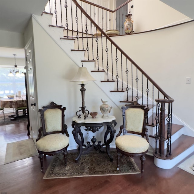 2453 Lahn Ln, Mays Landing, NJ 08330 - stairway with wood finished floors and baseboards
