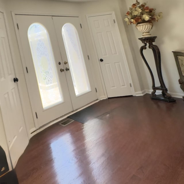 2453 Lahn Ln, Mays Landing, NJ 08330 - entryway featuring dark wood-type flooring and french doors