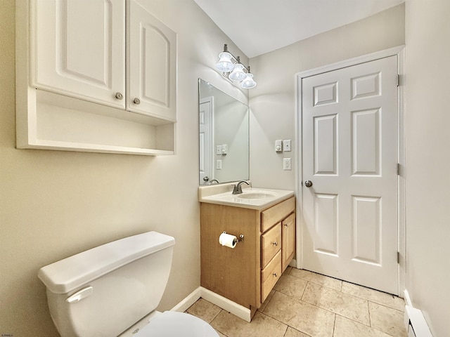 3400 W Brigantine Ave Unit 5, Brigantine, NJ 08203 - bathroom featuring baseboard heating, vanity, and tile patterned floors