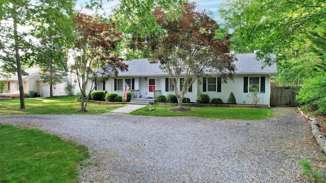 104 Locust Ave, Egg Harbor Township, NJ 08234 - ranch-style home featuring a porch, roof with shingles, and driveway