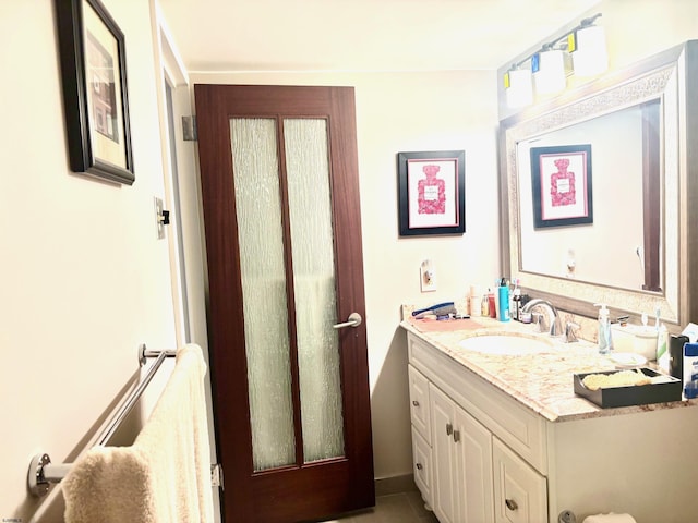 101 S Plaza Pl Unit 1502, Atlantic City, NJ 08401 - bathroom with vanity and tile patterned floors