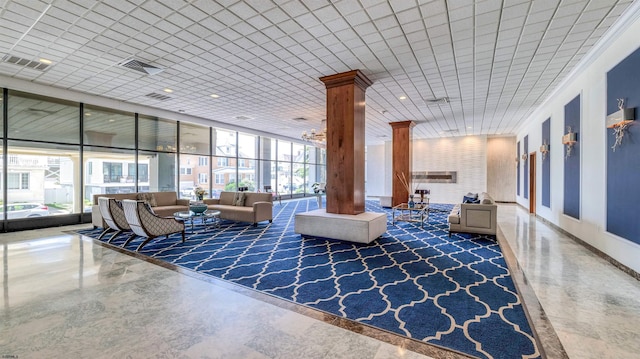 5000 Boardwalk Unit 107, Ventnor, NJ 08406 - common area with a wall of windows