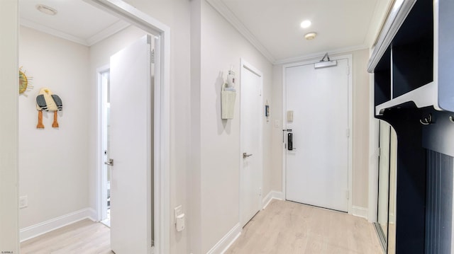 5000 Boardwalk Unit 107, Ventnor, NJ 08406 - hall with light wood-style flooring and ornamental molding