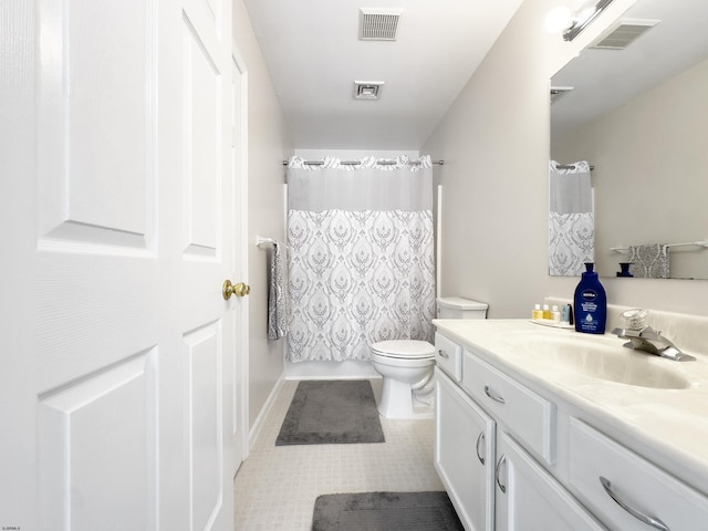 417 Albacore Ln, Brigantine, NJ 08203 - full bathroom with vanity, tile patterned floors, and curtained shower