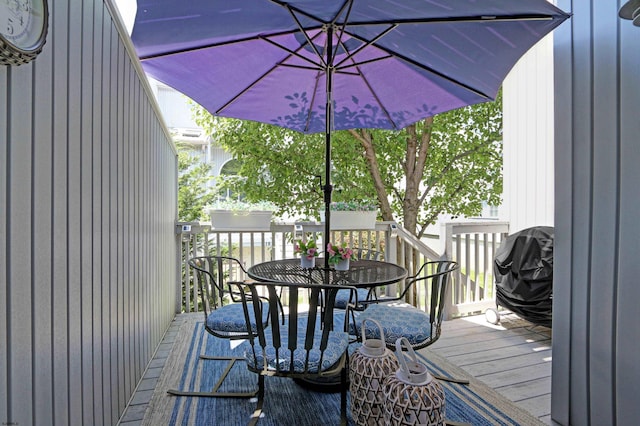 417 Albacore Ln, Brigantine, NJ 08203 - deck with outdoor dining area and grilling area