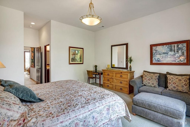 view of carpeted bedroom