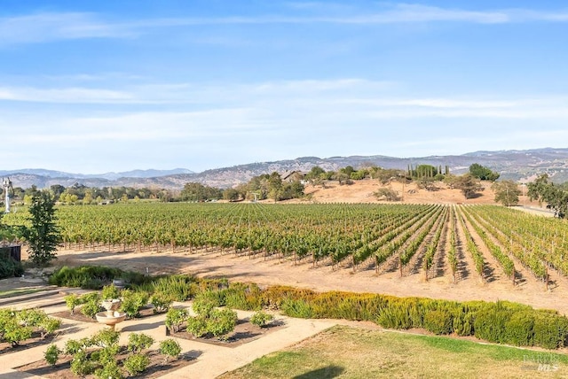 property view of mountains featuring a rural view