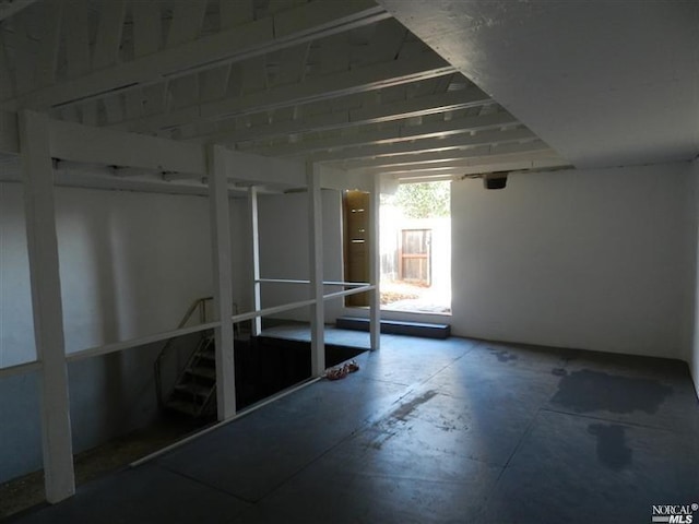 view of basement