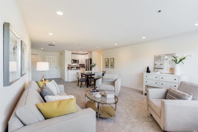 view of carpeted living room