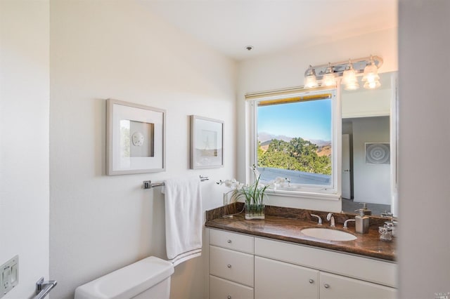 bathroom featuring toilet and vanity