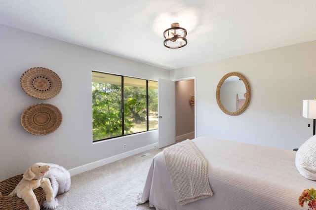 view of carpeted bedroom