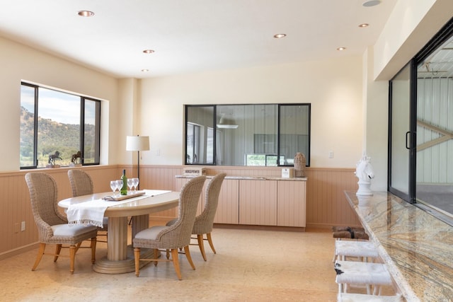 dining space featuring a healthy amount of sunlight