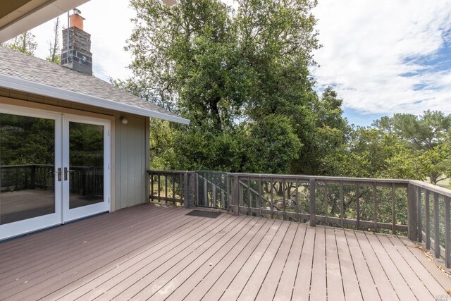 deck with french doors