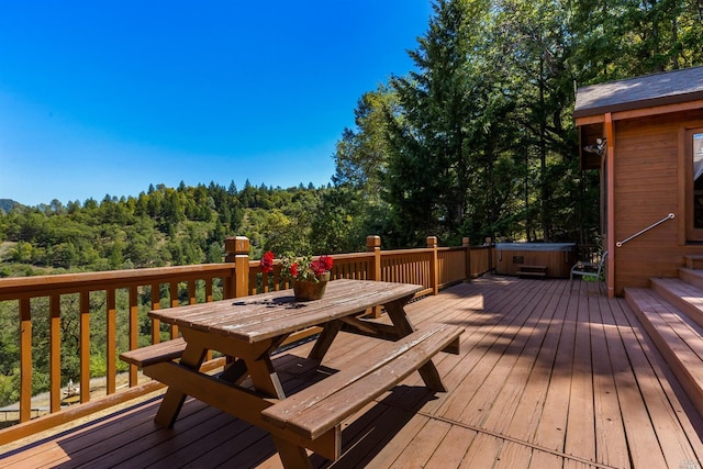 view of wooden terrace