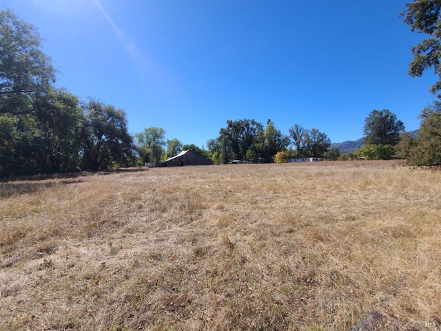 view of yard with a rural view