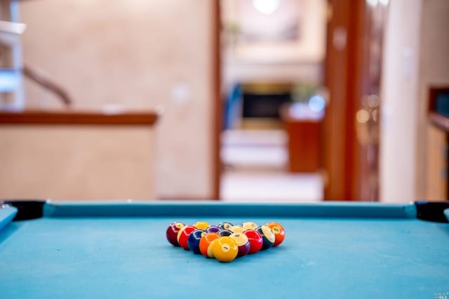 recreation room featuring billiards