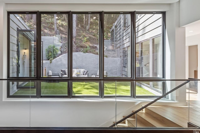 interior details featuring hardwood / wood-style flooring