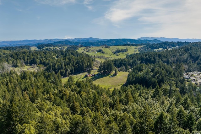 31650 Sherwood Rd, Willits, CA 95490 - aerial view with a view of trees and a mountain view