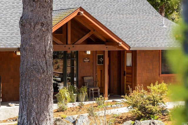 31650 Sherwood Rd, Willits, CA 95490 - property entrance featuring roof with shingles
