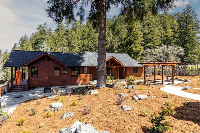 31650 Sherwood Rd, Willits, CA 95490 - view of front of home featuring a shingled roof