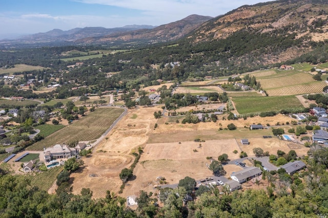 bird's eye view featuring a mountain view