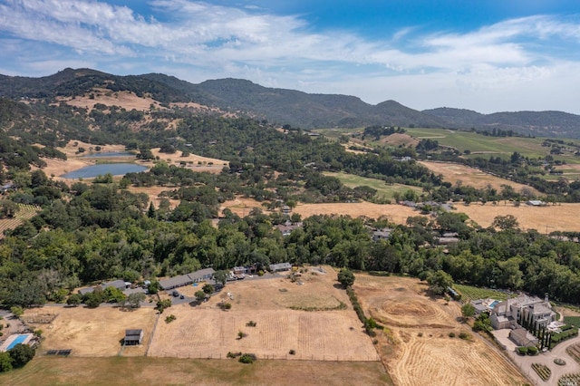 view of mountain feature featuring a rural view
