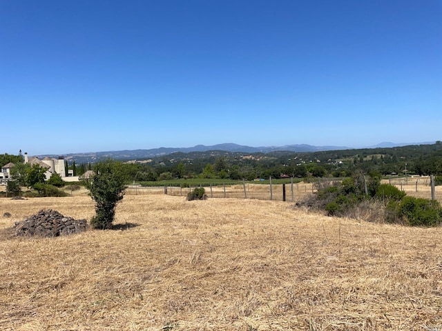 property view of mountains featuring a rural view