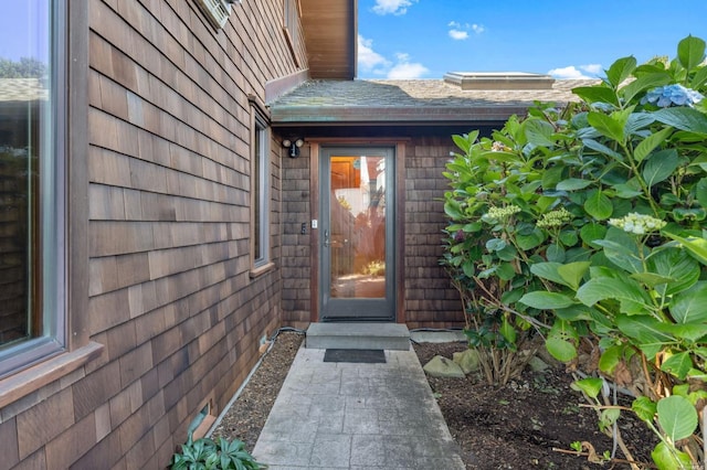 view of doorway to property