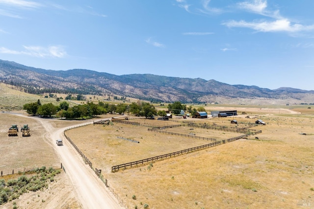 property view of mountains featuring a rural view