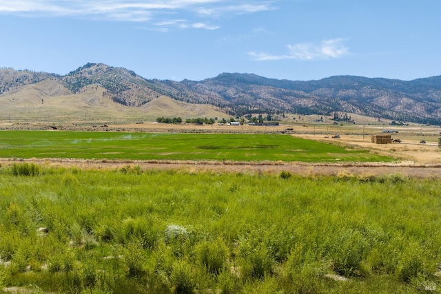 view of mountain feature featuring a rural view