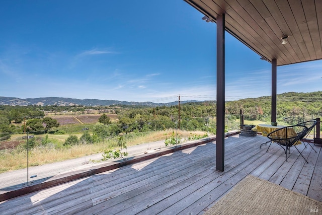 view of wooden terrace