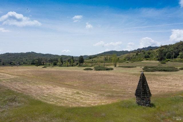 property view of mountains with a rural view