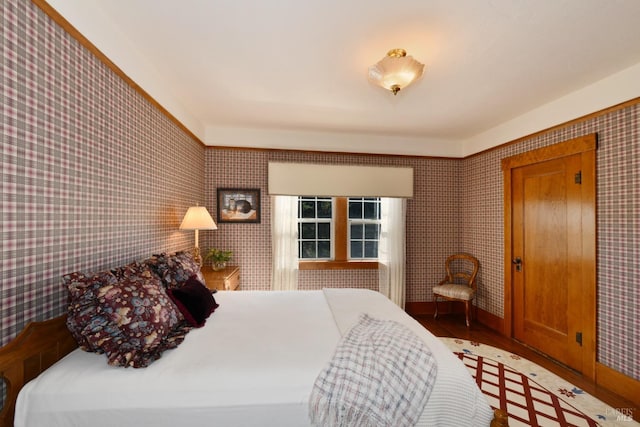 bedroom featuring hardwood / wood-style floors