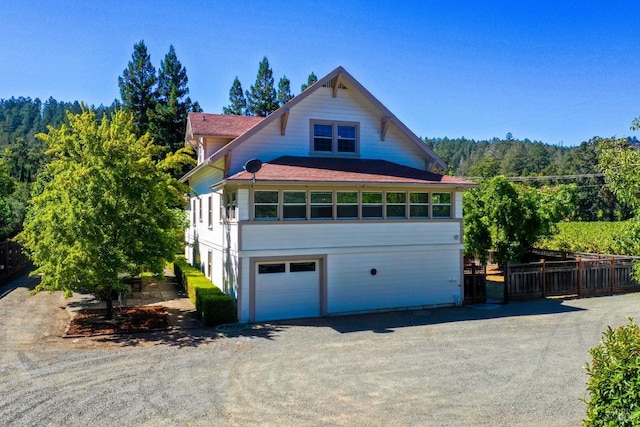 view of front of home featuring a garage