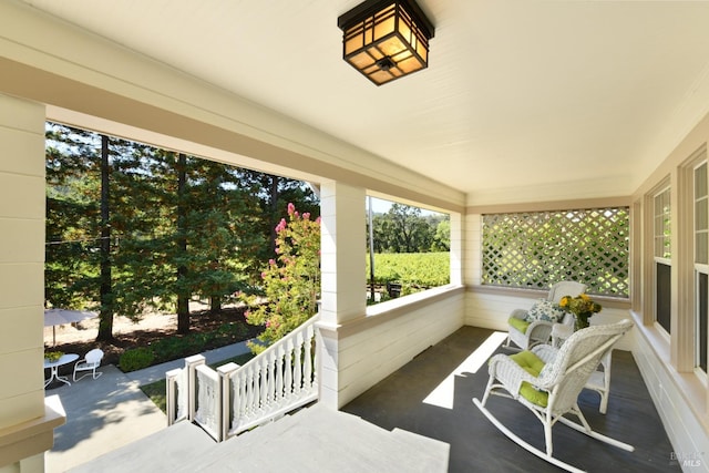 view of sunroom / solarium