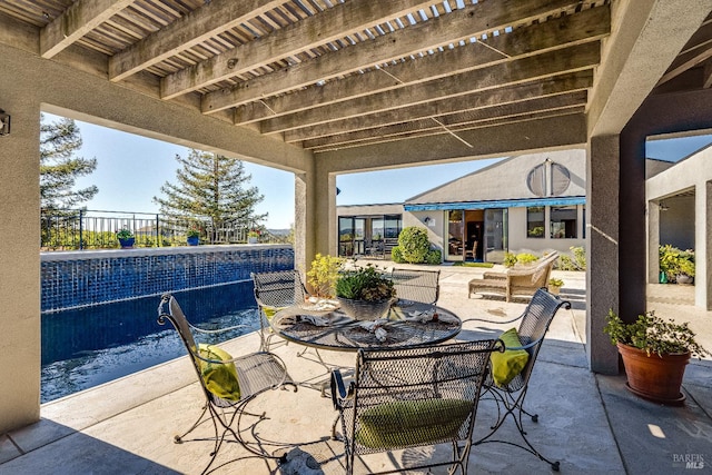 view of patio / terrace with a pergola