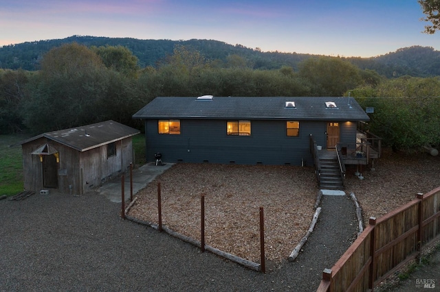 view of front of property with a patio