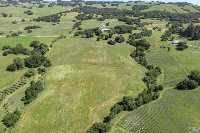 aerial view featuring a rural view