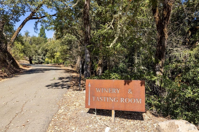 view of community sign