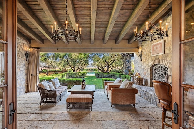 view of terrace with outdoor lounge area