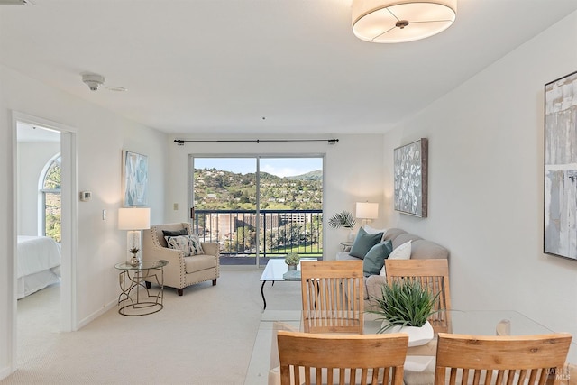 view of carpeted living room