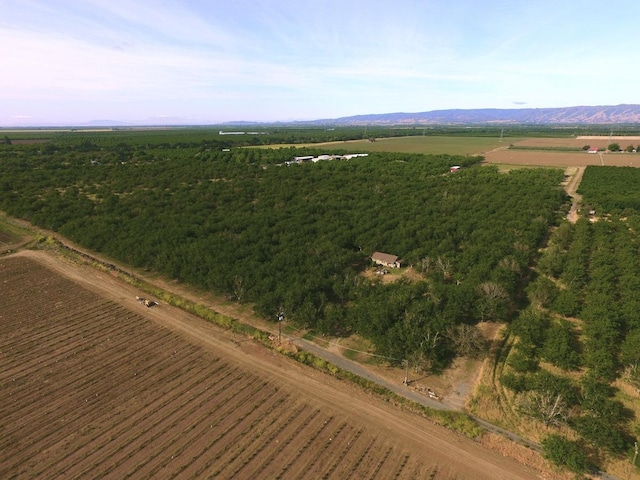 birds eye view of property featuring a rural view