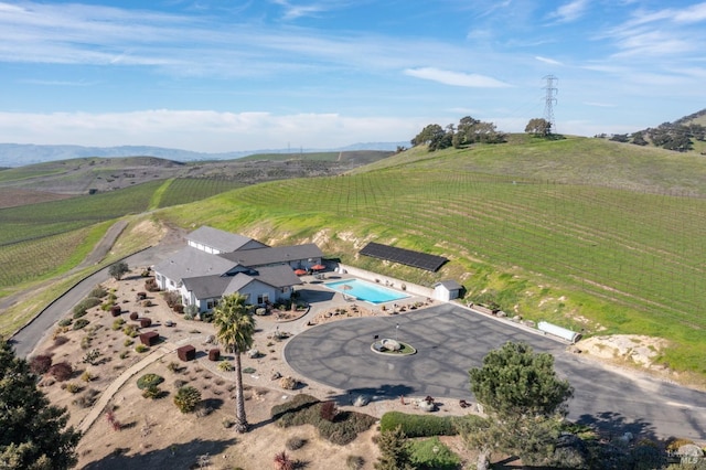 drone / aerial view featuring a rural view